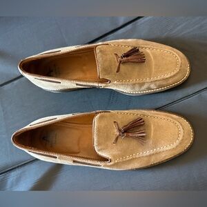 Aquatalia Franco Weatherproof Tan Suede Loafer
